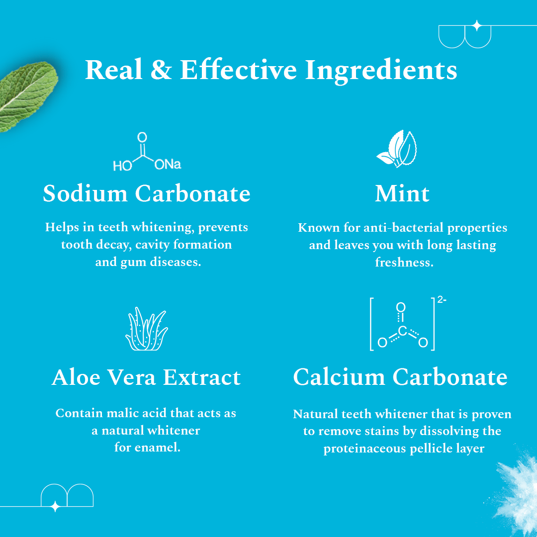 Teeth Whitening Powder - Triple Mint - 50 g