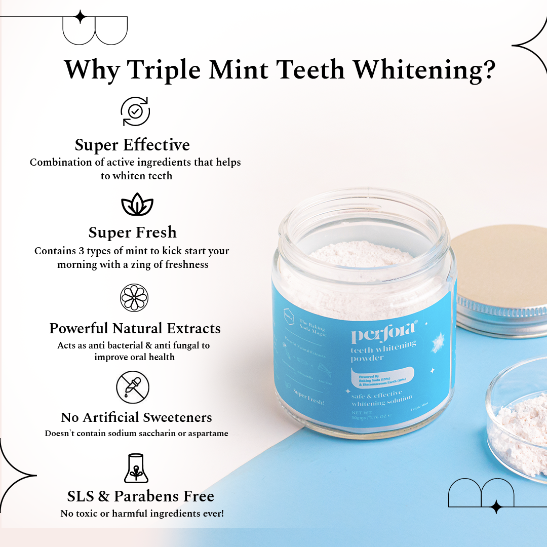 Teeth Whitening Powder - Triple Mint - 50 g