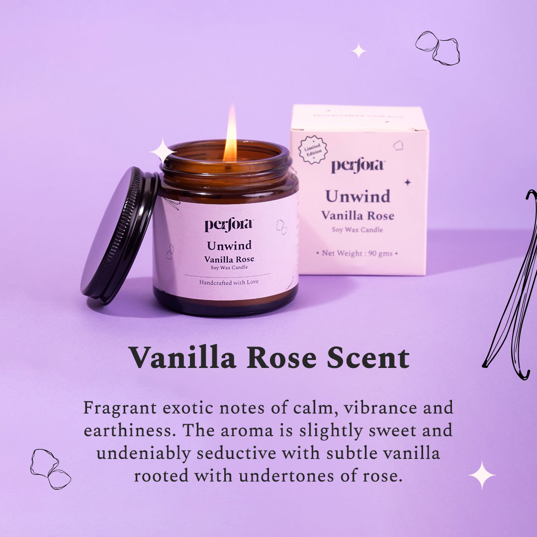 Unwind - Vanilla Rose Candle